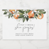 彼女がポップするときポップ・アートのにCALIOPE Clementineそれをオレンジ スパークリングワインラベル (シングルラベル)