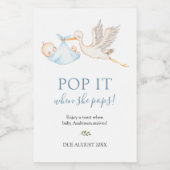 彼女がポップすポップ・アートのるとブルーストーク ワインラベル (シングルラベル)