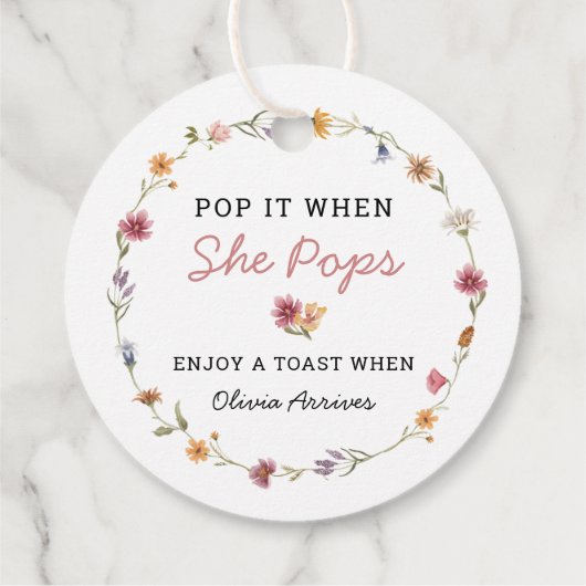 彼女がポップ・アートのシャンパンを好む時はワイルドフラワー フェイバータグ (裏面)