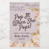 彼女がポップ・アートのフローラパリにポップエレガントするとき ワインラベル (シングルラベル)