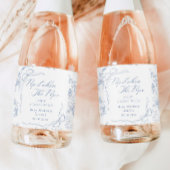 彼女がポップ・アートのフローラブルーベビーシャワーをポップする時 ワインラベル