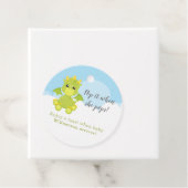 彼女がポップ・アートのポップするとき男の子ドラゴンベビーシャワー フェイバータグ (インサイチュ)