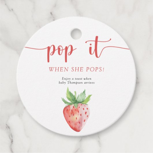 彼女がポップ・アートのポップする時にイチゴ フェイバータグ (正面)