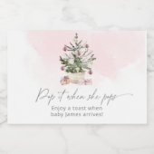 彼女がポップ・アートのポップする時はピンク色の冬 スパークリングワインラベル (シングルラベル)