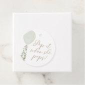 彼女がポップ・アートのポップの時に気球の赤ちゃんシャワー フェイバータグ (インサイチュ)