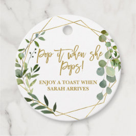 彼女がポップ・アートのポップの水色ユーカリの時 フェイバータグ