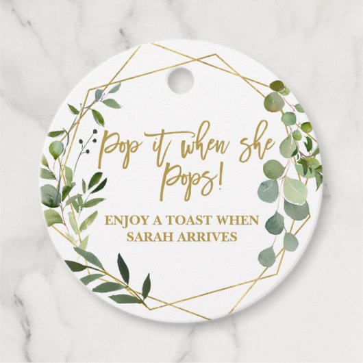 彼女がポップ・アートのポップの水色ユーカリの時 フェイバータグ (正面)