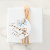 彼女がポップ・アートのポップテディベア赤ちゃんシャワー フェイバータグ (インサイチュ)