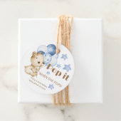 彼女がポップ・アートのポップテディベア赤ちゃんシャワー フェイバータグ (インサイチュ)