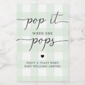 彼女がポップ・アートのポップボトルラベル ワインラベル (シングルラベル)