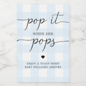 彼女がポップ・アートのポップボトルラベル ワインラベル (シングルラベル)