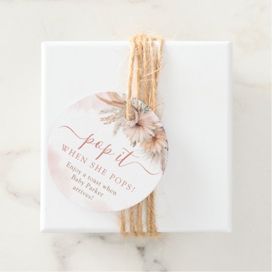 彼女がポップ・アートのポップボホパンパスグラスフローラ フェイバータグ (インサイチュ)