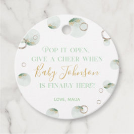 彼女がポップ・アートのポップメッセージカードシャンパンラベル フェイバータグ