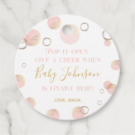 彼女がポップ・アートのポップメッセージカードシャンパンラベル フェイバータグ