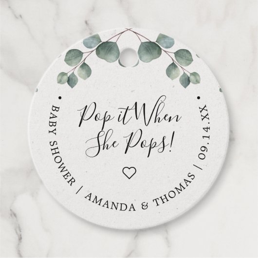 彼女がポップ・アートのユーカリポップショウエレガントーをベビーするとき フェイバータグ (正面)