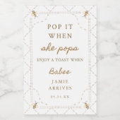 彼女がポップ・アートの好意を示す時は小さなポップ ワインラベル (シングルラベル)