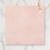 彼女がポップ・アートの赤面ピンクのフローラ赤ちゃんシャワーをポップするとき フェイバータグ (裏面)