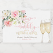 彼女がミニハブを手に入れるので、バブルをポップ！ スパークリングワインラベル (シングルラベル)