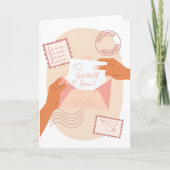 彼女がメッセージを送信するためにGet Well Card カード (正面)
