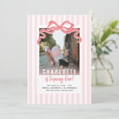 彼女がワンピーッストライプクボウの誕生日 招待状 (スタンド正面)