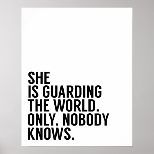 彼女が世界のポスターを守っている ポスター (正面)