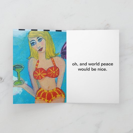 彼女が人生で欲しいのは固い飲み物だけだ カード (内部)