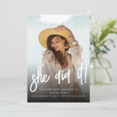 彼女が写真で卒業招待状をした 招待状 (スタンド正面)