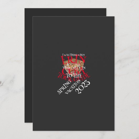 彼女が処女だった時失ったは、私はそこに居た 招待状 (正面/裏面)