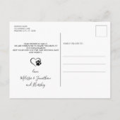 彼女が初めて愛した現代のペット 結婚式の犬の婚約 案内ポストカード (裏面)