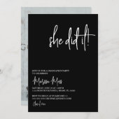 彼女が卒業パーティーの招待状をした 招待状 (正面/裏面)