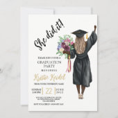 彼女が卒業式パーティーを開いた 招待状 (正面)