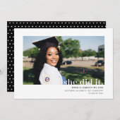 彼女が卒業発表の写真を撮った 案内状 (正面/裏面)