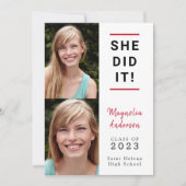 彼女が卒業発表の写真を撮った 案内状 (正面)