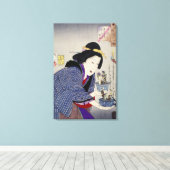 彼女が変もし更したいと思うように見て:外観 キャンバスプリント (インサイチュ (ウッドフロア))