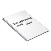 「彼女が完全に君をチェックしている」 - Beer ノートブック (右側)