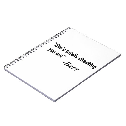 「彼女が完全に君をチェックしている」 - Beer ノートブック (左側)