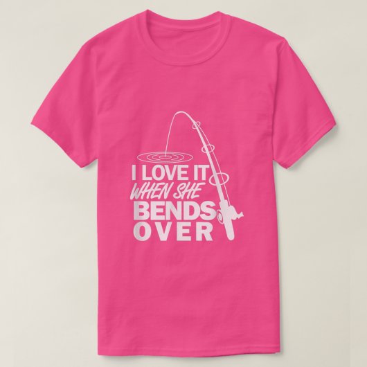 彼女が屈むのが好きおもしろいだ Tシャツ (デザイン正面)