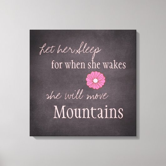 彼女が山のキャンバス印刷を移動する キャンバスプリント (正面)