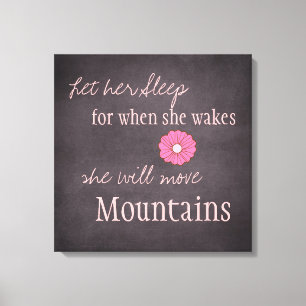 彼女が山のキャンバス印刷を移動する キャンバスプリント