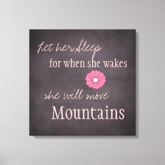 彼女が山のキャンバス印刷を移動する キャンバスプリント