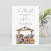 彼女が市場からフレッシュオフのブライズシャワー 招待状 (スタンド正面)