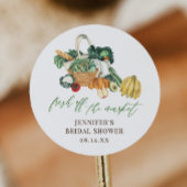 彼女が市場から消えた ブライダルシャワーのお祝い ラウンドシール