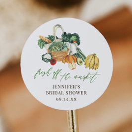 彼女が市場から消えた ブライダルシャワーのお祝い ラウンドシール