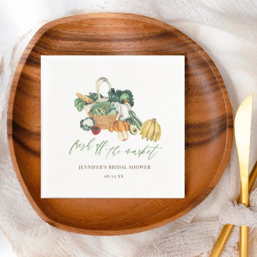 彼女が市場から消えた ブライダルシャワーの装飾 スタンダードカクテルナプキン