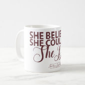 彼女が彼女を信じたAggies-は襲うことができます コーヒーマグカップ (正面左)