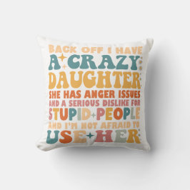 彼女が怒っている熱狂する娘がいる クッション