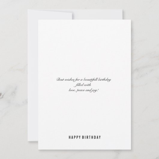 彼女が愛した人生を金ゴールド箔でフェイクデザイン カード (裏面)