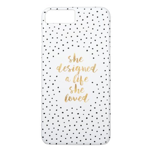 彼女が愛した人生を金ゴールド箔でフェイクデザイン Case-Mate iPhoneケース (裏面)