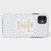 彼女が愛した人生を金ゴールド箔でフェイクデザイン Case-Mate iPhoneケース (裏面(横))