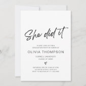 彼女が成し遂げた！卒業写真招待状 招待状 (正面)